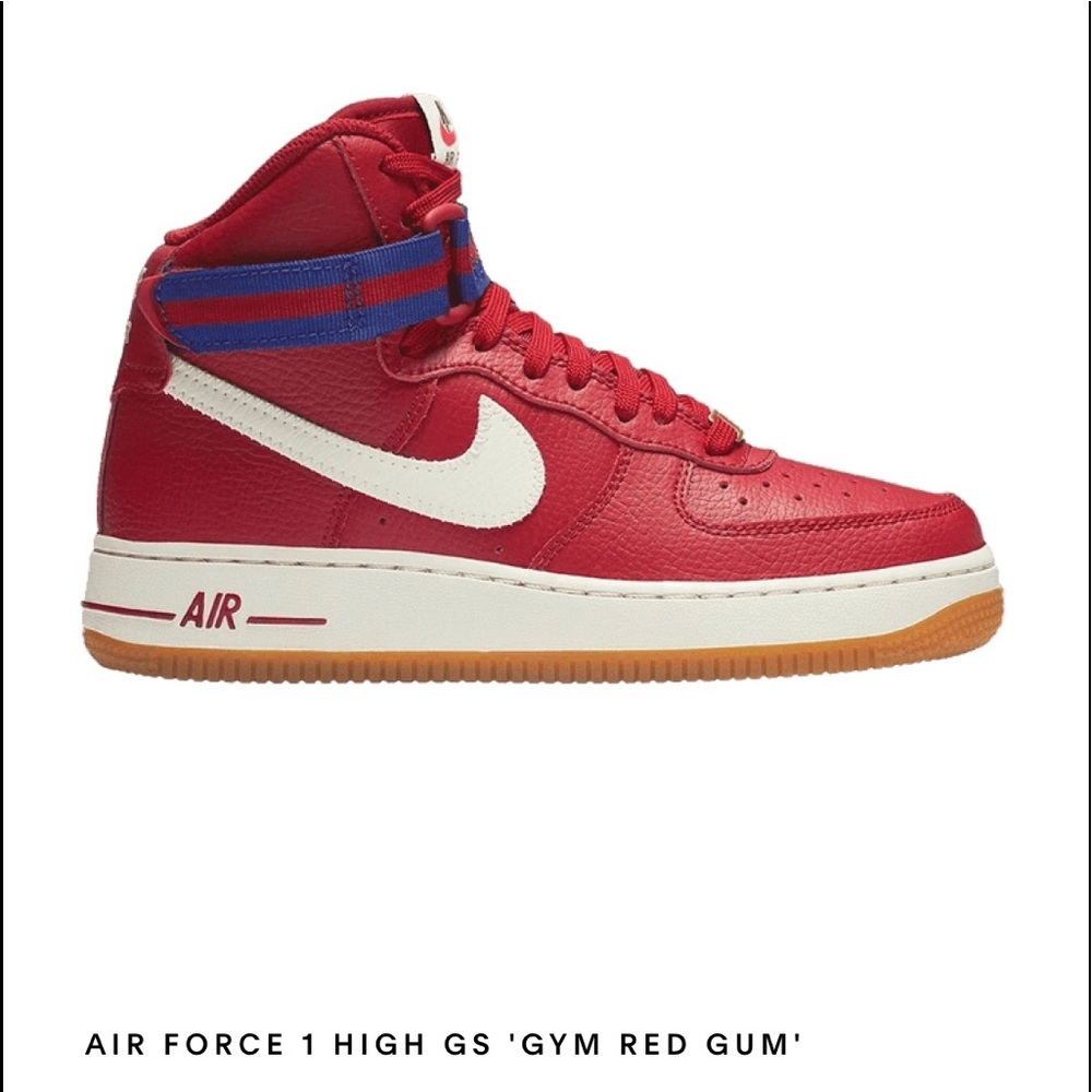 NIKE AIR FORCE 1 HIGH GS “GYM RED”
